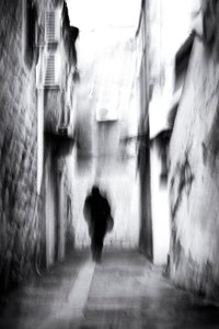 Blurred Figure In Alley