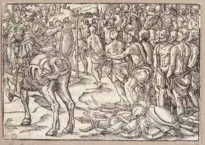 Cincinnatus Orders the Aequi to Pass Under the Yoke by Tobias Stimmer