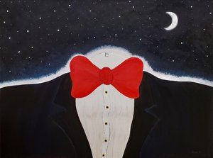 Moonlit Red Bow Tie by Tom Blood