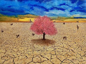 Pink Tree Desert Sky by Tom Blood