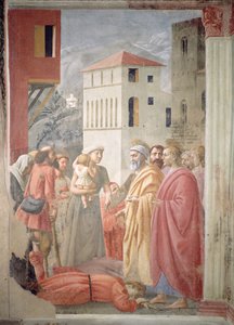 St. Peter Distributing the Common Goods of the Church and the Death of Ananias, c.1427