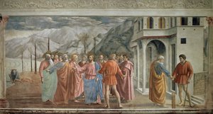 Tribute Money - Fresco by Masaccio (1401-1428)