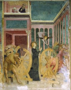 Saint Catherine rescued by an Angel by Tommaso Masolino da Panicale