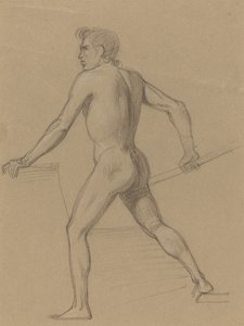 A Male Nude Moving to the Left by Tommaso Minardi