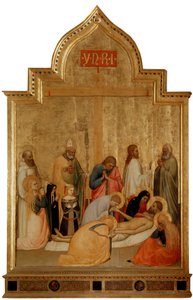 Pieta with Saint Remigius and Saint Benedict by Tommaso di Stefano Giottino