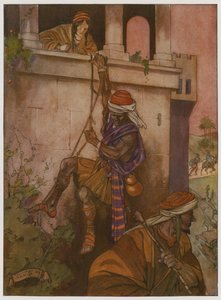 Then she let them down from her window by a cord by Tony Sarg