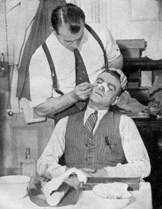 England Captain Eddie Hapgood Receives Treatment for a Broken Nose After a Match with Italy