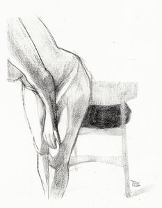 Bending Nude Form