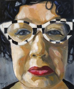 Checkered Glasses Portrait by Tore Bahnson