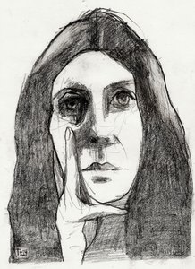 Pensive Woman Portrait