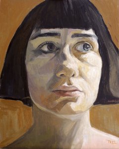 Pensive Woman Portrait by Tore Bahnson