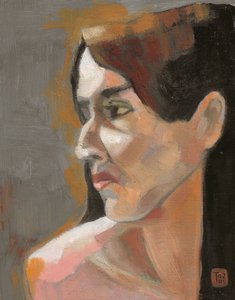 Pensive Woman Profile