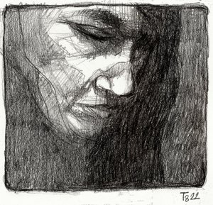 Quiet Contemplation Sketch by Tore Bahnson