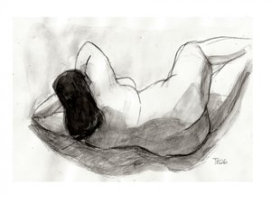 Reclining Nude Drawing