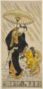 Knocking the Snow from a Pair of Clogs by Torii Kiyomasu II