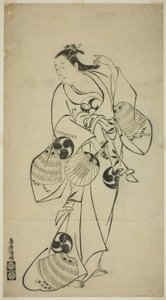 Actor as a Standing Beauty by Torii Kiyomasu I