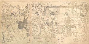Scene from the Chushingura Vendetta of the 47 Loyal Retailers by Torii Kiyomine