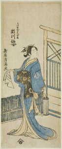 The Actor Segawa Senjo (Kikunojo III) as the wife of Amakawaya Gihei in the play "Kanadehon Chushingura"