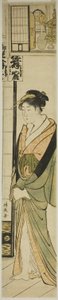 Courtesan Standing Beneath a Shelf for Talismans