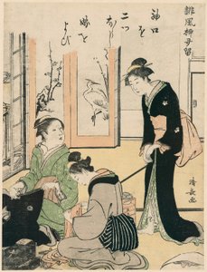 Mother-in-Law Teasing the Bride, from the series A Collection of Humorous Poems, c.1785 by Torii Kiyonaga