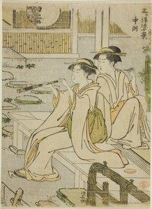 Nakasu, from the series Ten Scenes of Enjoying the Cool in the Three Cities by Torii Kiyonaga