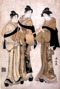 Playing the Shakuhachi by Torii Kiyonaga