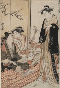Teaching a Song of Katō-bushi: Musical Pastimes by Torii Kiyonaga