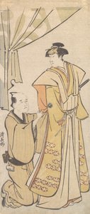 The Actor Nakamura Riko I with an Attendant, ca. 1784 by Torii Kiyonaga