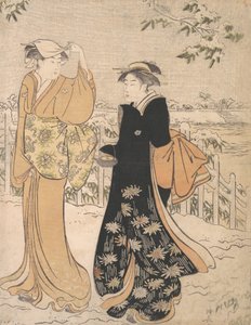 Two Women on Matsuchi Hill Edo