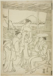 Visitors to Enoshima by Torii Kiyonaga