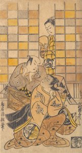 Ichikawa Danjuro II as Kanto Koroku and Yamamura Ichitaro as Oichi by Torii Kiyotomo