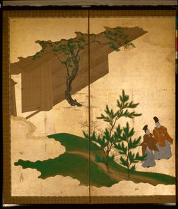 Six-Fold Screen Depicting Tales of Ise