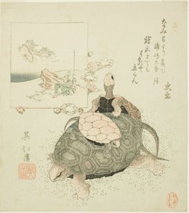 Sea Turtles and Urashima Taro by Totoya Hokkei