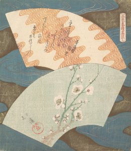 Two Fan Designs: Plum Blossom and Wave