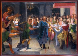 Dice offering a banquet to Francus, c.1594-1602