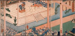 General of the Right Lord Yoritomo Inspects a Special Nō Performance by Tsukioka Yoshitoshi