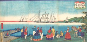 Illustration of a Large French Port Trading with Many Nations, 4th Month, 1866