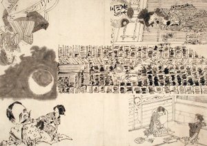 Preparatory Drawing for Illustrations of Melodramas and Parody by Tsukioka Yoshitoshi
