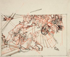 Preparatory Drawing for a Book Illustration by Tsukioka Yoshitoshi