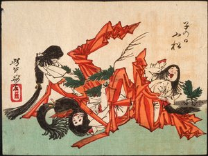 Pulling Pine Shoots on the Day of the Rat by Tsukioka Yoshitoshi
