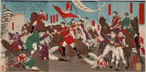 The Death of Murata Sansuke by Tsukioka Yoshitoshi