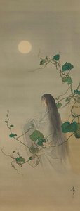 The Spirit of the Deceased Yugao Entwined in Moonflower Vines