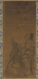 An Immortal and a Deer Looking at a Dragon Overhead