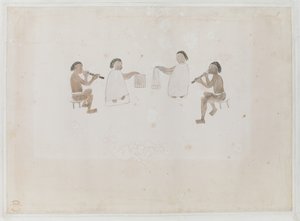 Musicians of Tahiti, June 1770 by Tupaia Tupaia