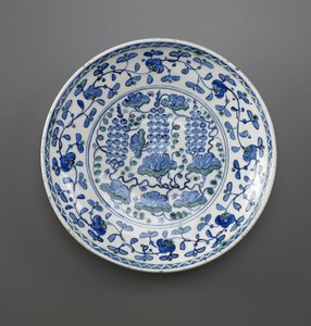 Dish with Grape Design