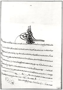 Document Giving Safe-Passage to Rene de Chateaubriand (1768-1848) by Sultan Selim III (1761-1808) 14-23 September 1806 by Turkish School