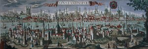 Panoramic view of Constantinople, late 18th century by Turkish School