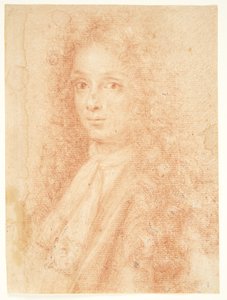 Bust of a Young Man, Facing Left. He Has a Full Wig and a Loosely Tied Neckcloth