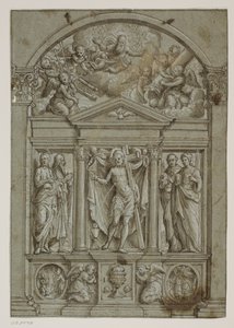Design for an Elaborate Wall Above a Tabernacle by Ubekendt