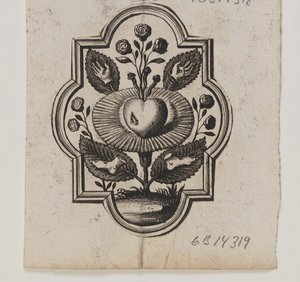 Emblem with a Heart Pierced by a Rose by Ubekendt
